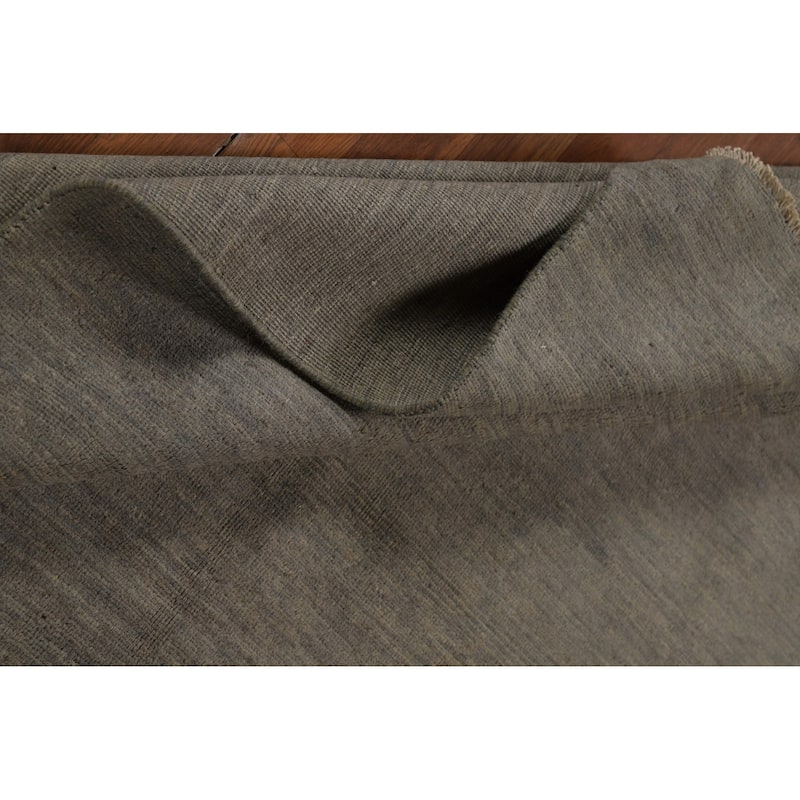 Gray Gabbeh Oriental Area Rug Living Room Hand-Knotted Wool Carpet - 4'10" x 6'7"