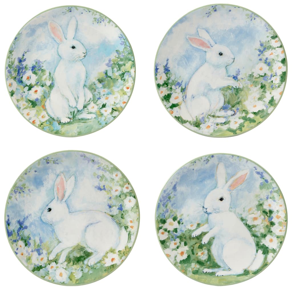 Certified International Easter Morning 9" Dessert/Salad Plates, Set of 4 - 9" Dia. x 0.75"