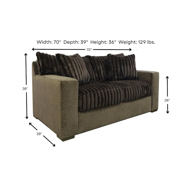 Woodhaven Furniture Studio Cord Loveseat