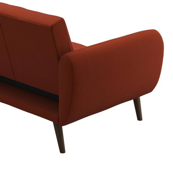 Shop Novogratz Brittany Linen Convertible Sofa Futon Overstock