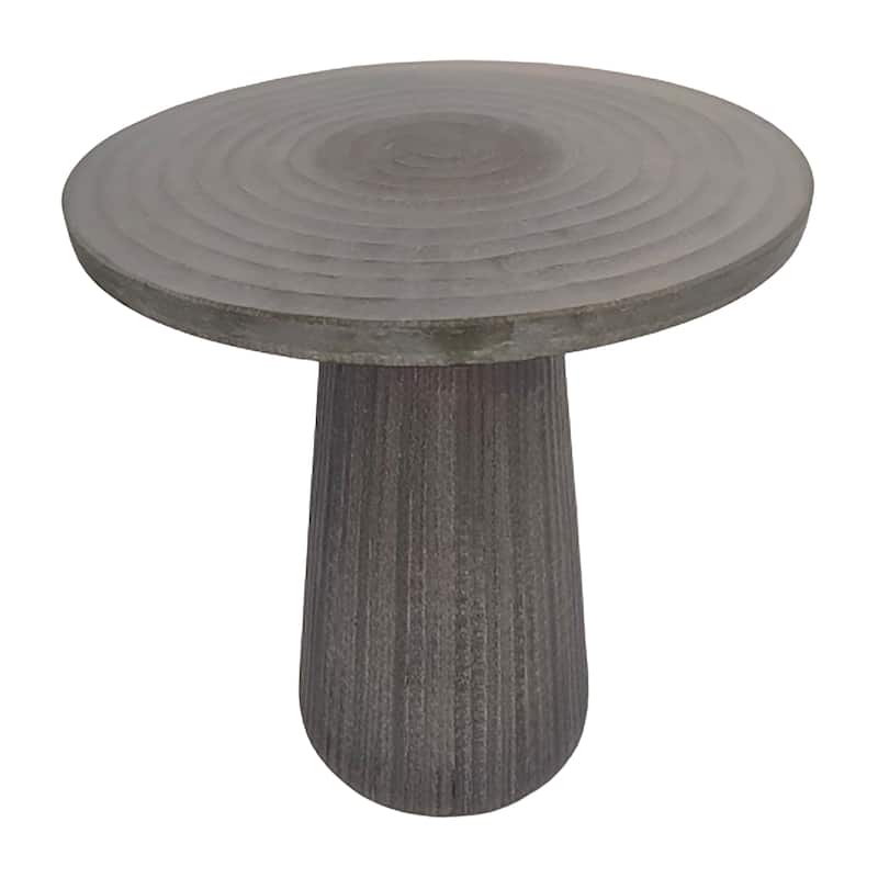 Sagebrook Home 18-Inch Brass Base Smokey Brown Glass Accent Table - 16" x 16" x 18" - 16" x 16" x 18" - Concentric Gold - Glass
