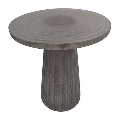 Sagebrook Home 18-Inch Brass Base Smokey Brown Glass Accent Table - 16" x 16" x 18"
