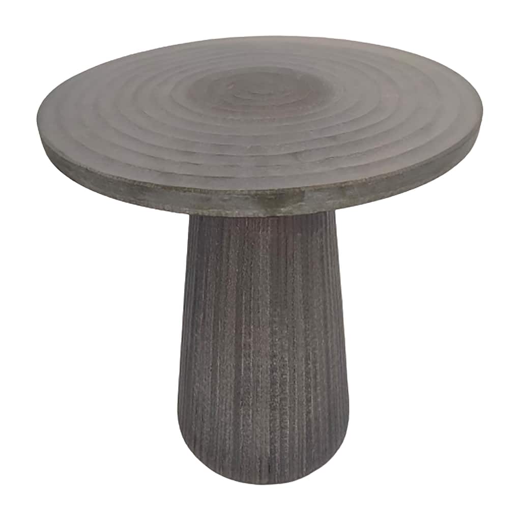 Sagebrook Home 18-Inch Brass Base Smokey Brown Glass Accent Table - 16" x 16" x 18"