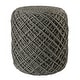 preview thumbnail 5 of 13, Vaughn Indoor/ Outdoor Solid Cylinder Pouf - 16"X16"X18" Gray/Black