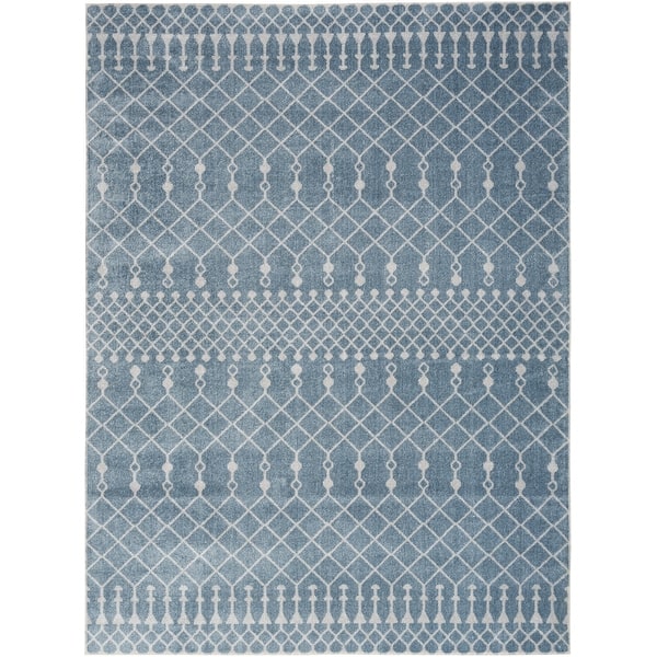 slide 2 of 86, Nourison Astra Machine Washable Moroccan Area Rug 10' x 14' - Blue - Rectangle