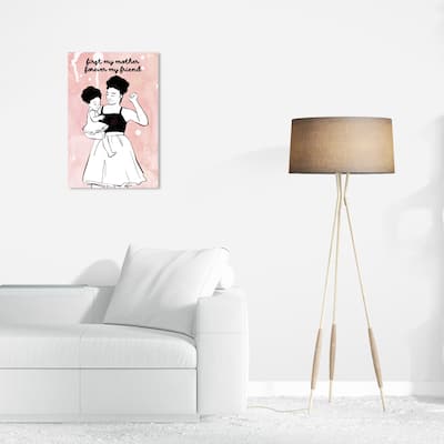 Wynwood Studio Prints Typography and Quotes Forever My Mother Pink and Wall Art Canvas Print