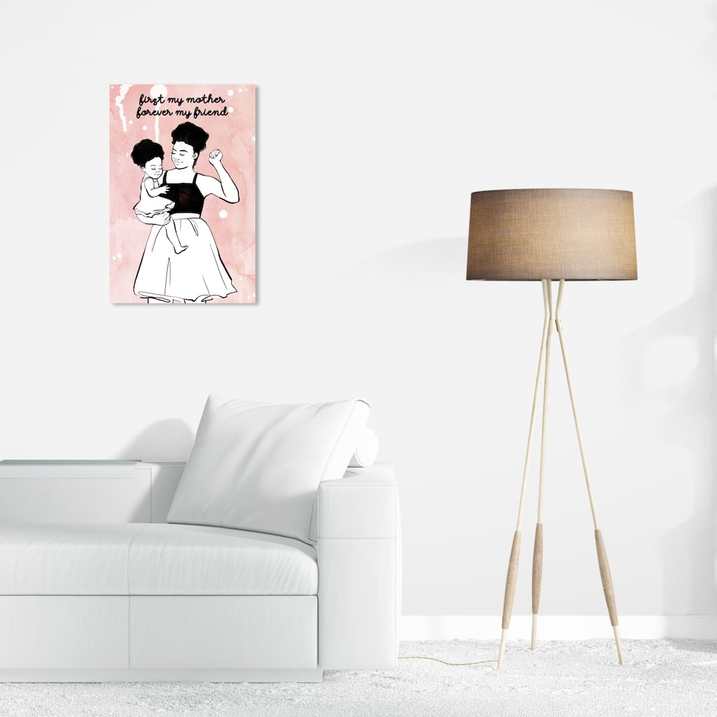 Wynwood Studio Prints Typography and Quotes Forever My Mother Pink and Wall Art Canvas Print