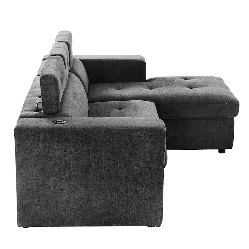96" Multi-Functional Pull-Out Sofa Bed