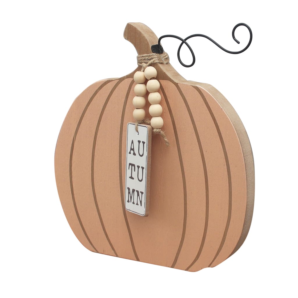 Wooden Pumpkin Sign Tabletop Decor, Thanksgiving Decorations,Orange