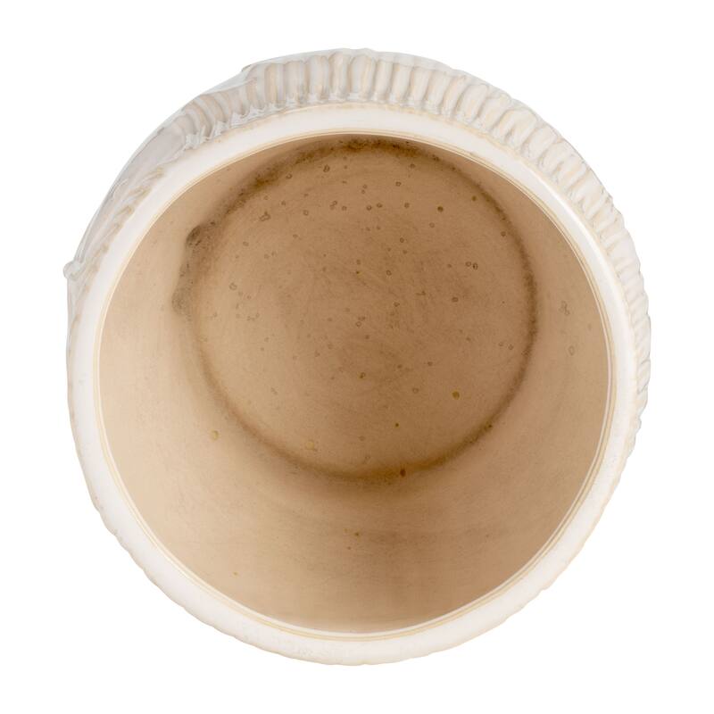 Ceramic Abstract Face Shaped Planter - White, 7"