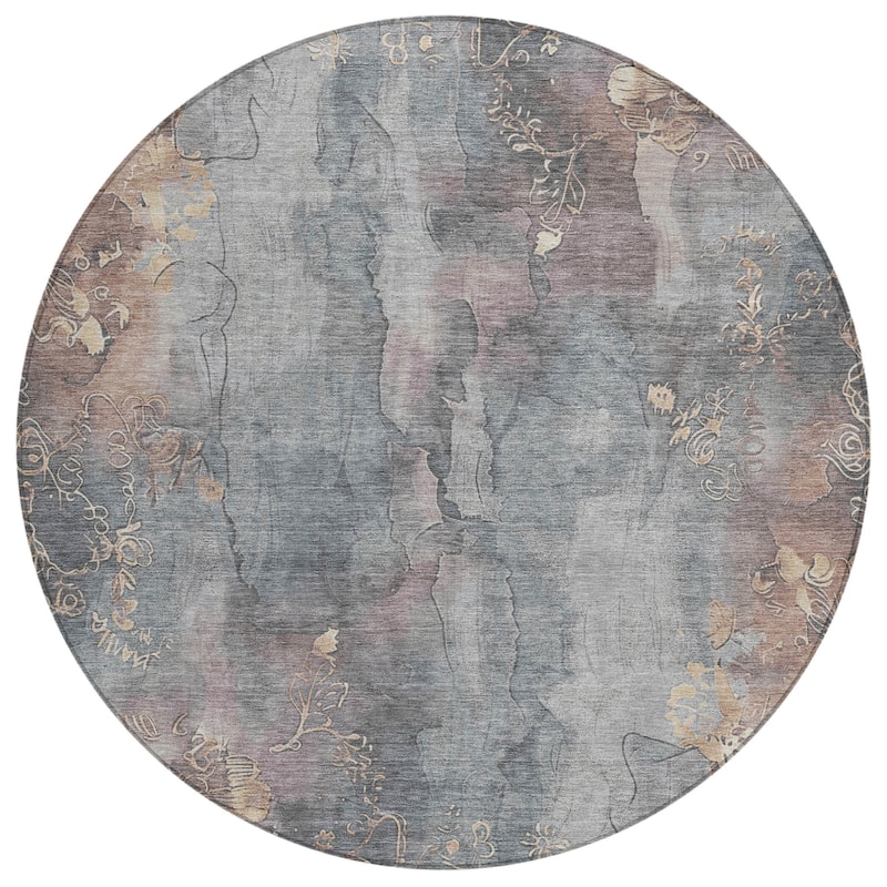 HomeRoots Floral Transitional Rectangle Outdoor Rug