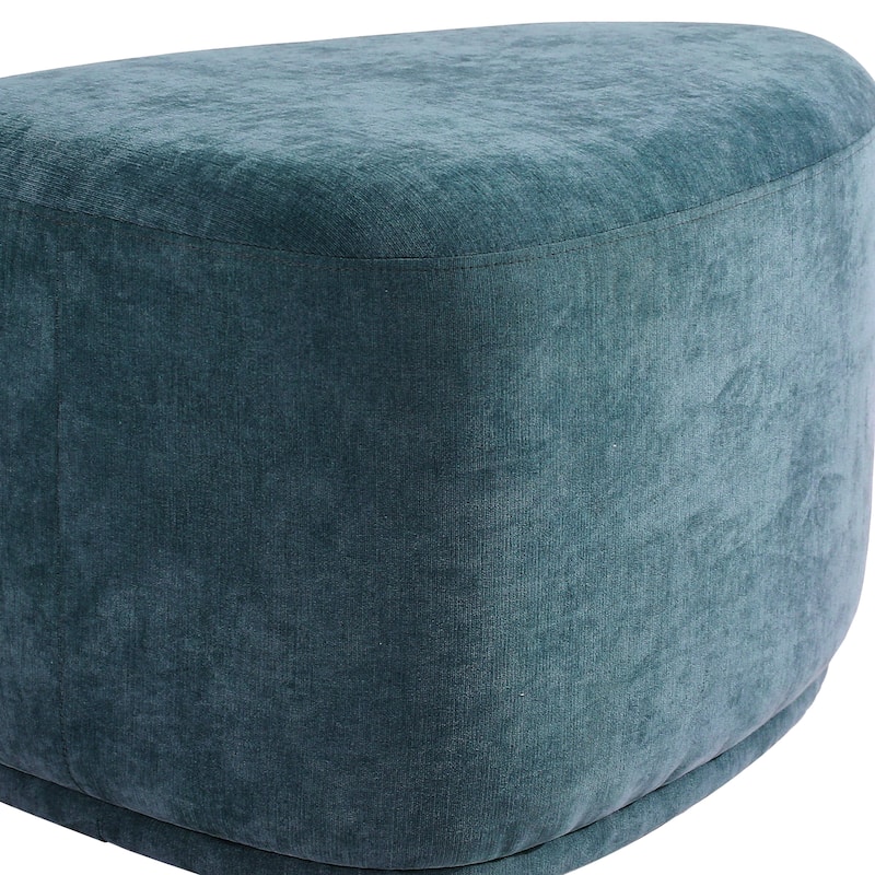 Bonnie 26"/43" W Chenille Small/ Oversized Triangular Cheese Ottoman
