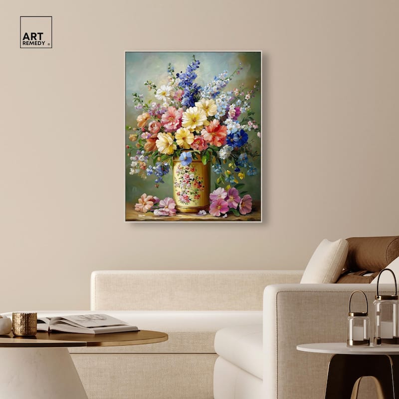 Chromatic Corolla Canvas by Art Remedy