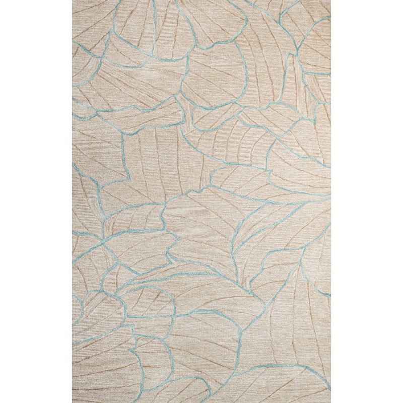 Bashian Jazmin Beige & Green Contemporary Area Rug
