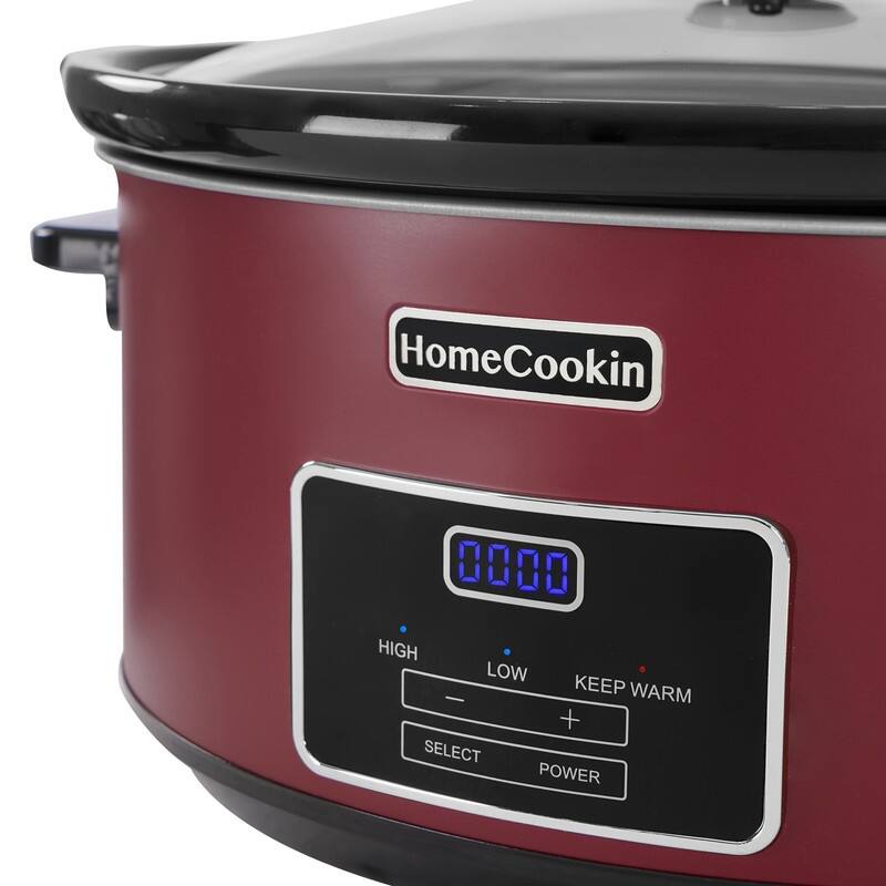 Homecookin 6,7 Quart Digital Display Programmable Slow Cooker