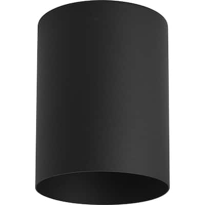 Cylinder 5" Black Modern Outdoor Ceiling Light - 8.620" x 6.750" x 6.750"