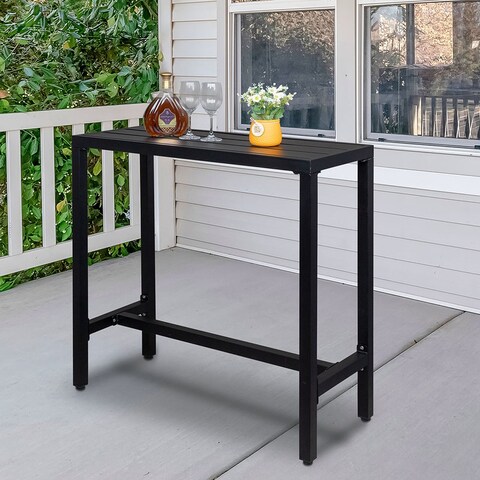 Practical Table with Adjustment Knob, Patio Bar Table