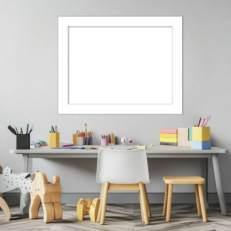 Amanti Art Wedge White Framed Dry Erase Magnetic Board