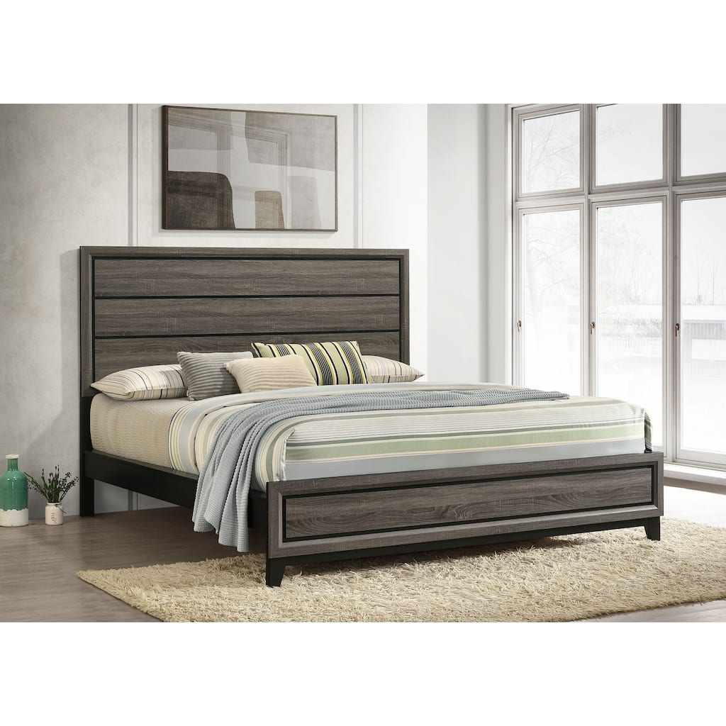 Watson Transitional Wood Panel Bed