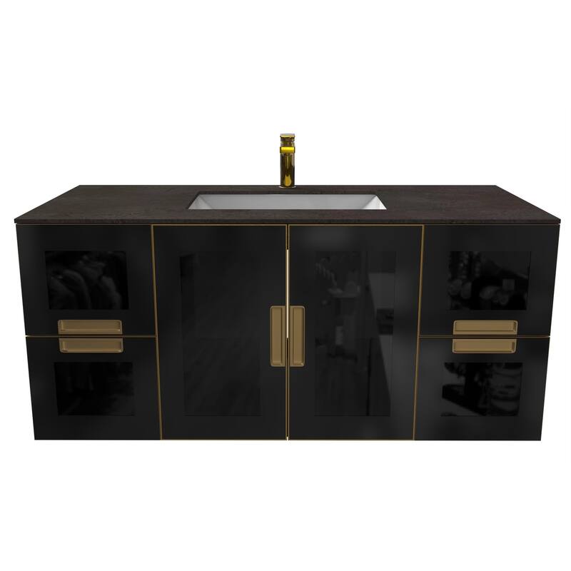 Solaria 48'' Wall Mounted Single Bathroom Vanity Set