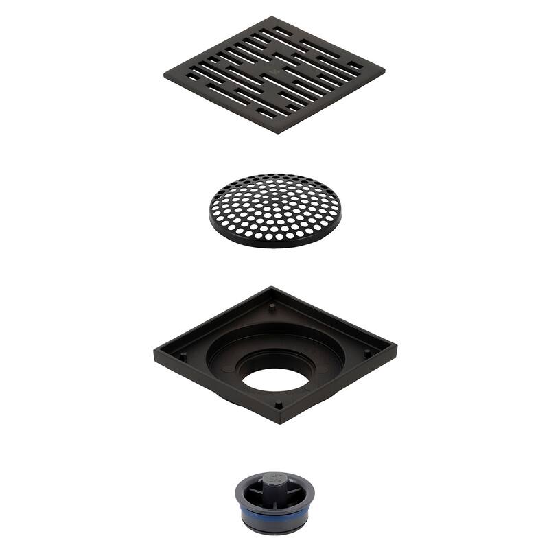 Watercourse Transit 4" Square Grid Shower Drain