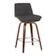 Option Charcoal Fabric/Walnut Wood/Chrome Metal