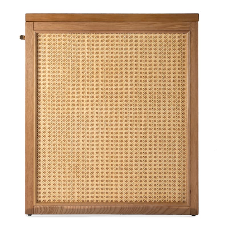 Mesa Cane and Solid Wood 3-Drawer Writing Desk