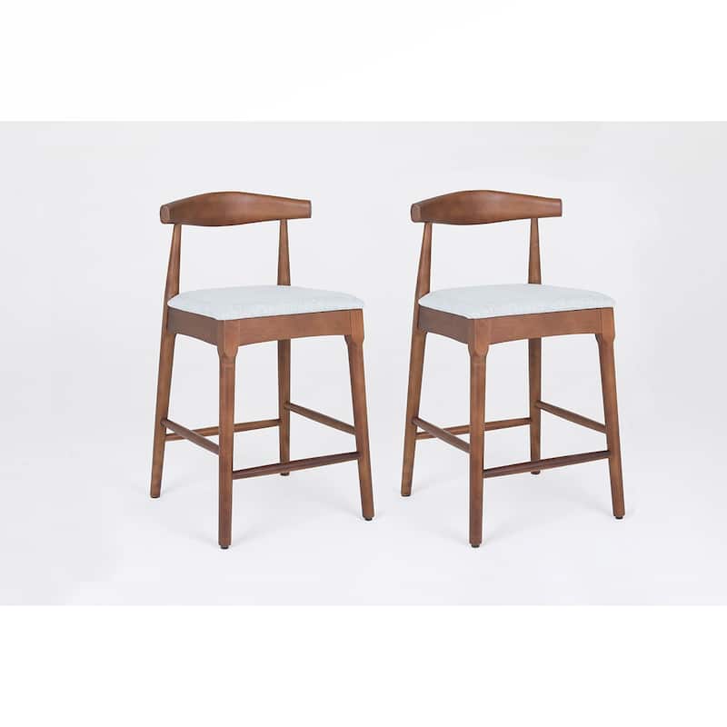 2PCS Solid Wood Counter Height Stools