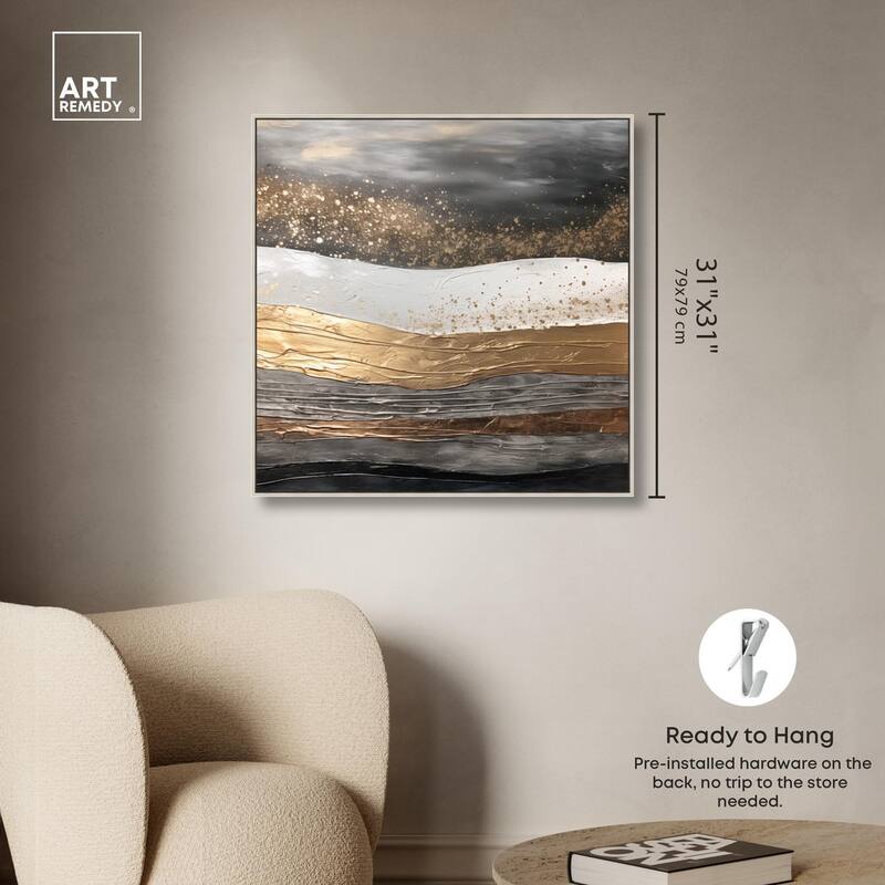 Moonlit Gold III Canvas by Art Remedy