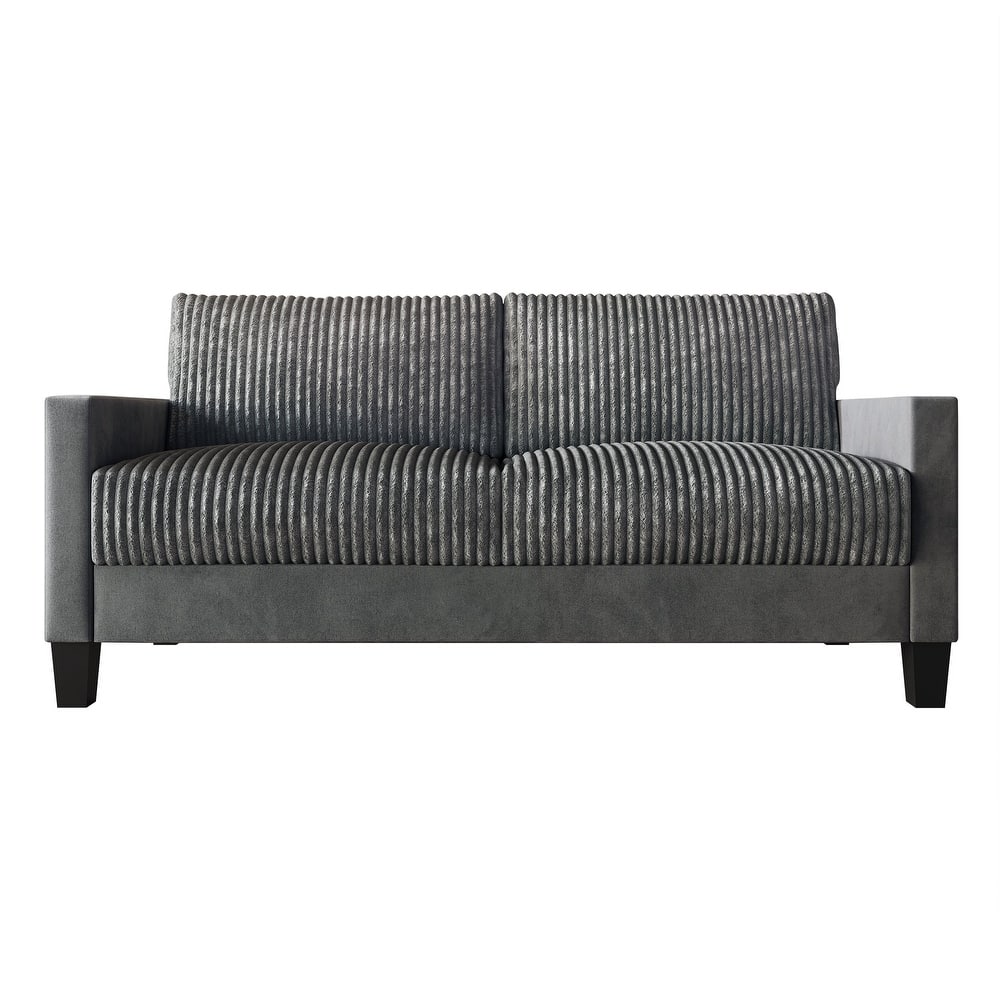 CraftPorch Corduroy Mid-Century Modern Velvet Upholstered Sofa