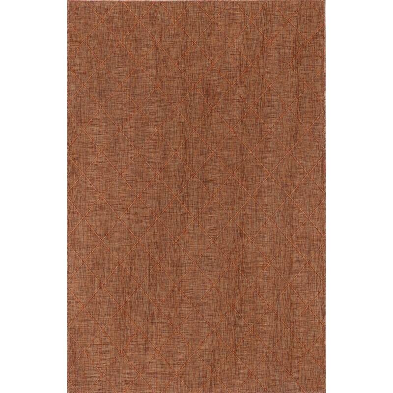 Larissa Collection Geometric Brick Indoor/Outdoor Area Rug - 1'9'' X 3'2''