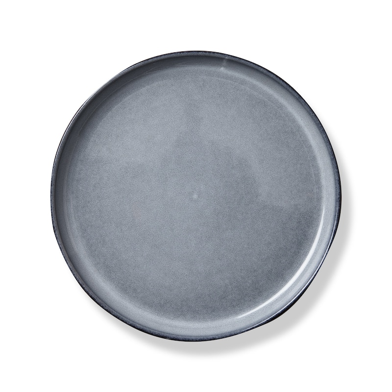 Logan Dinner Plate Stoneware Dishwasher Safe Light Blue, 11 inch. Set 4