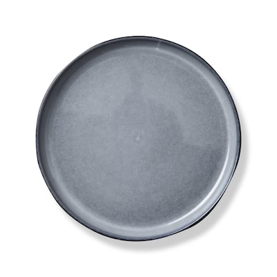 Logan Dinner Plate Stoneware Dishwasher Safe Light Blue, 11 inch. Set 4