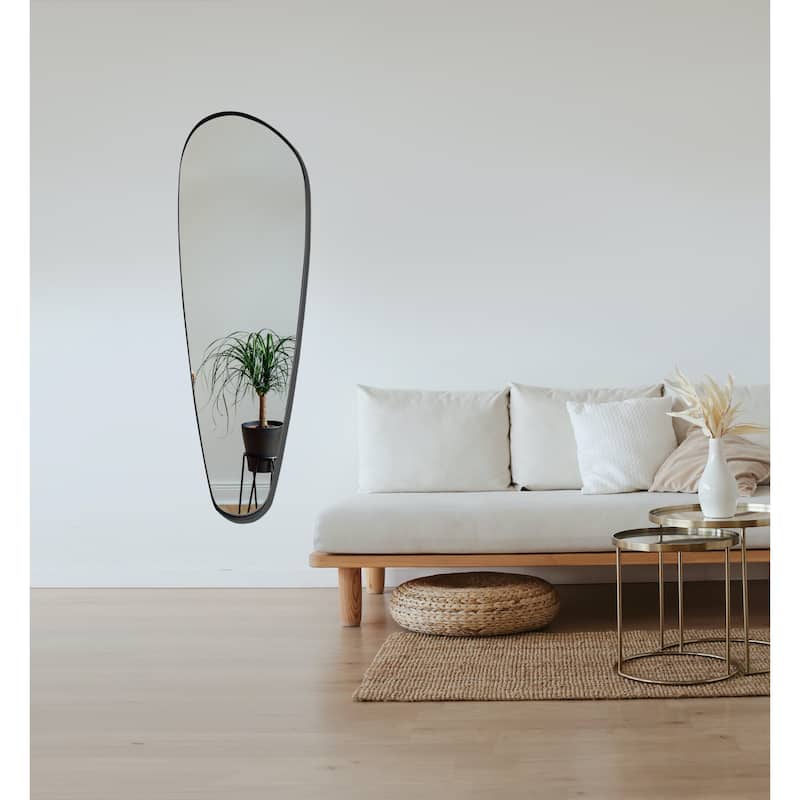 Modern Asymmetrical Large Metal Frame Mirror