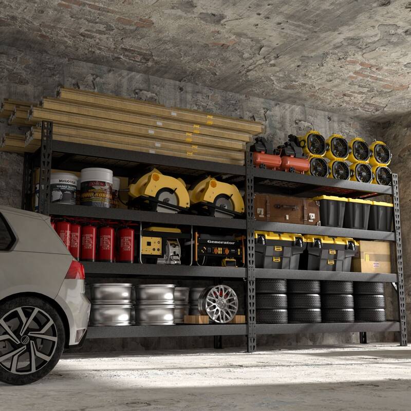 VEIKOUS Heavy Duty Metal Shelving Units, 2000 LBS Per Shelf Garage Storage Shelves with Adjustable Height