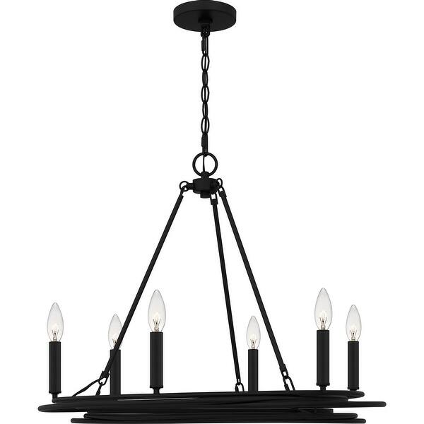 Calliope 6-Light Matte Black Chandelier - Bed Bath & Beyond - 38242935