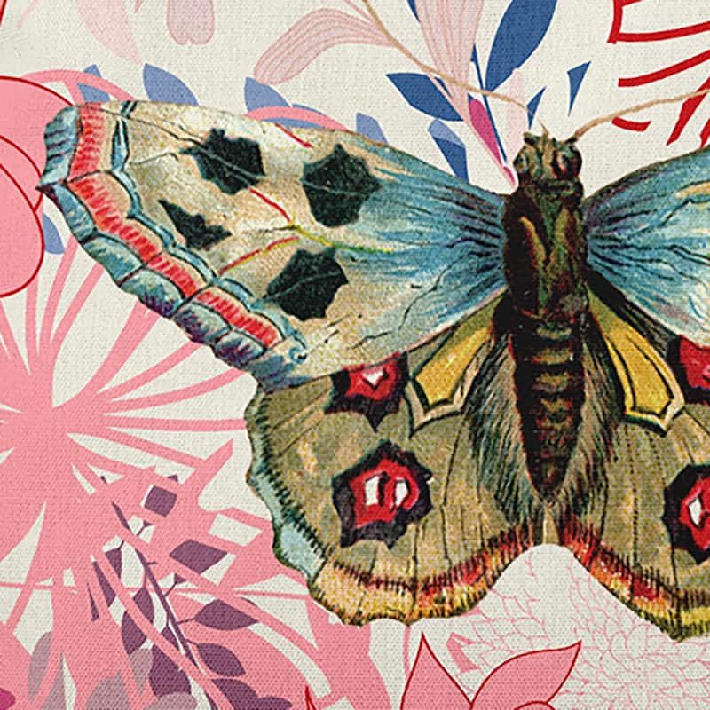 Butterfly In Floral Jumble Decorative Throw Pillow