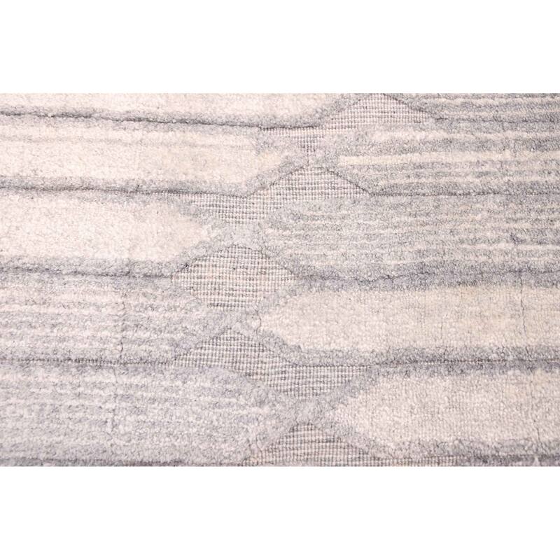 ECARPETGALLERY Hand Loomed Elysian Grey Silk Rug - 8'0 x 11'2