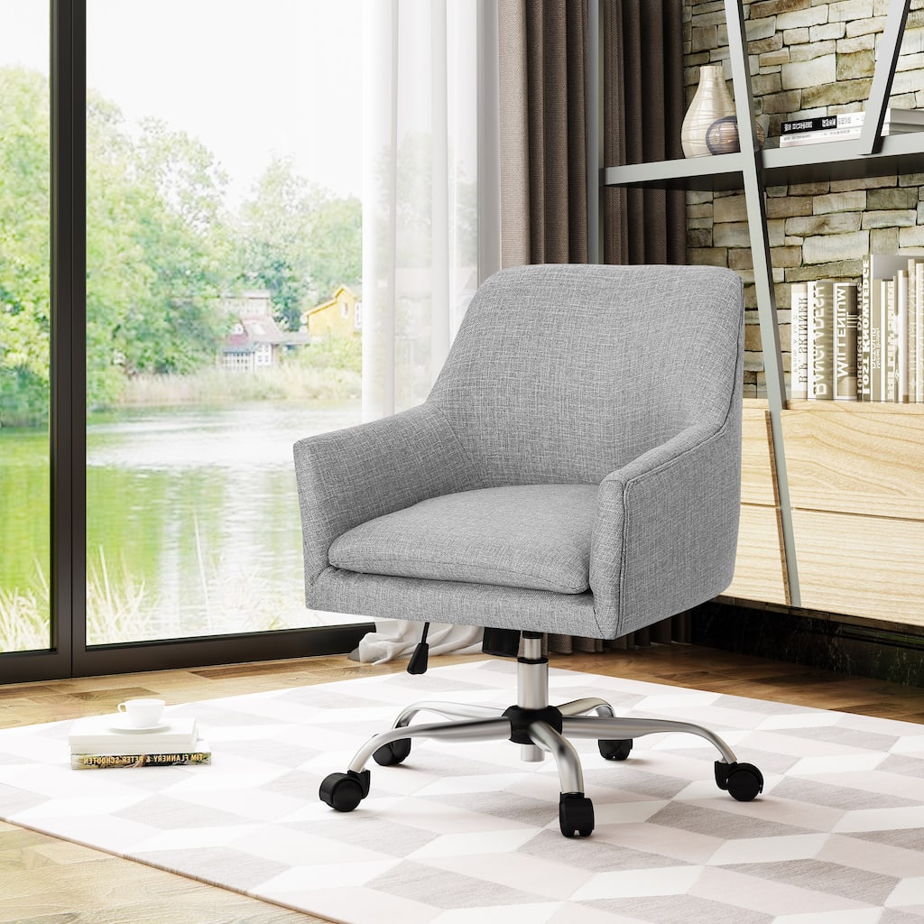 Johnson Mid Century Modern Fabric Home Office Chair with Chrome Base by Christopher Knight Home