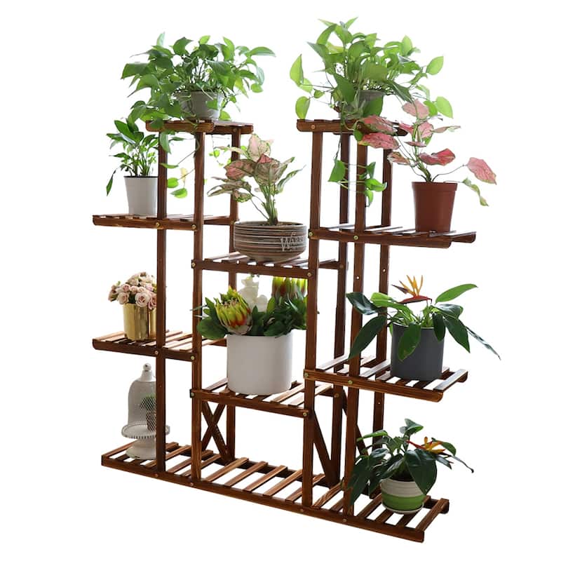 Tiered Large Plant Stands Wood Garden Plant Shelf Flower Pot Stand Shelves