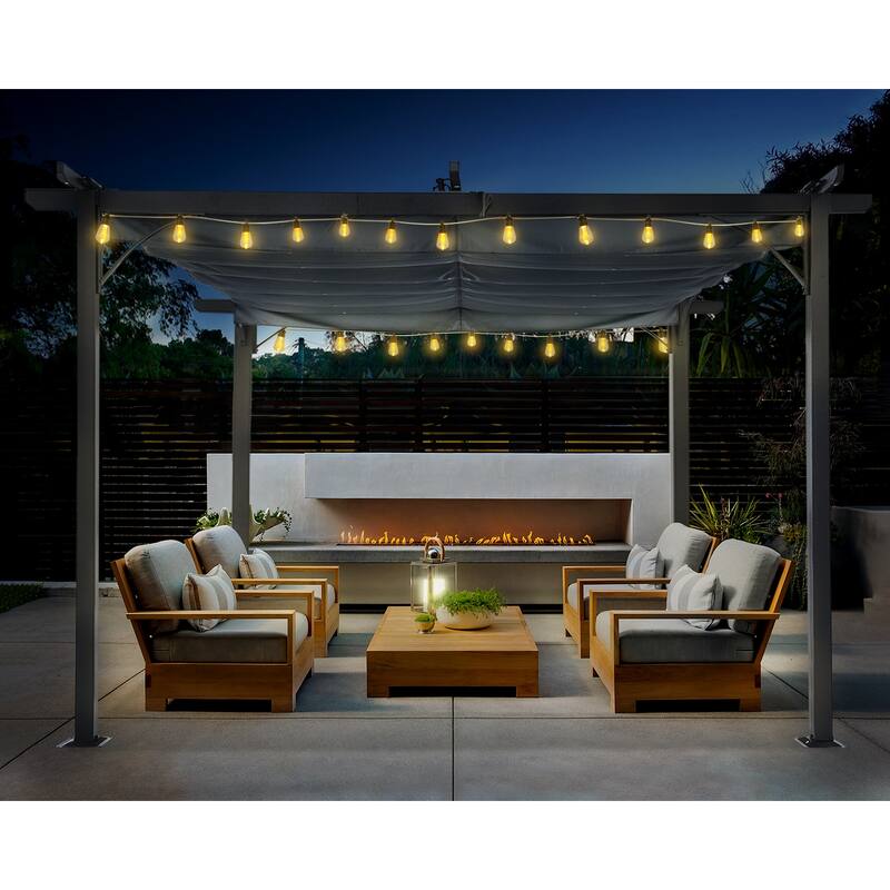 ABCCANOPY Outdoor Patio Pergola with Retractable Shade