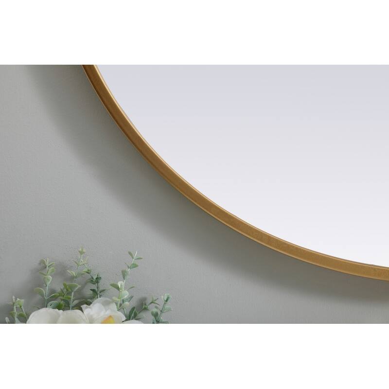 Indigo Home Metal Frame Oval Mirror 24x30 Inch
