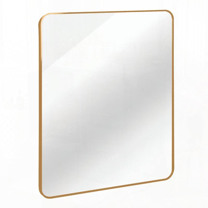 Rectangular Bathroom Wall Mirror - 30 "x36"Gold