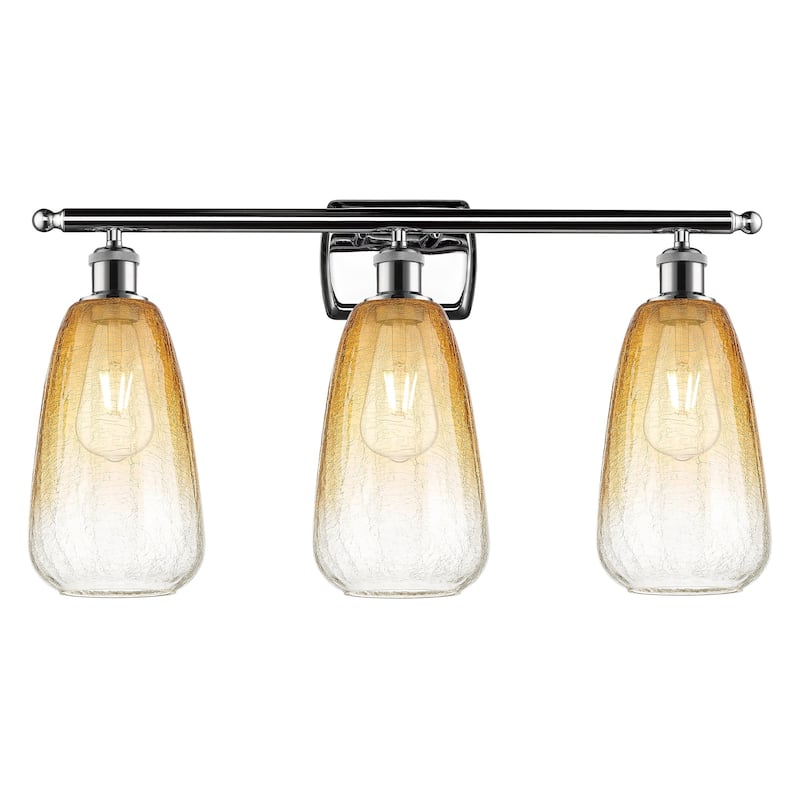 Innovations Lighting 516-3W-14-26 Brookhaven Almond Vanity Brookhaven - Polished Chrome / Amber