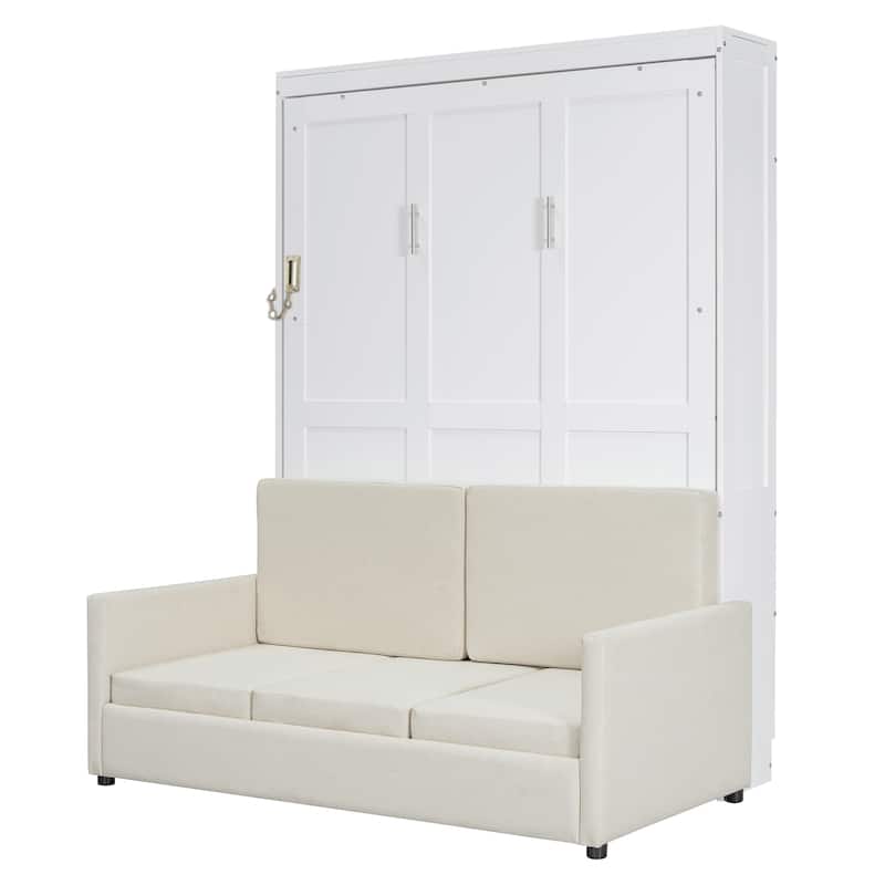 Full Size Murphy Bed Wall Bed with Cushion