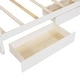 preview thumbnail 9 of 7, Twin over Twin Size Bunk Bed with Ladders, Solid Wood Kids Storage Bed Frame with 2-Storage Drawers for Bedroom, White