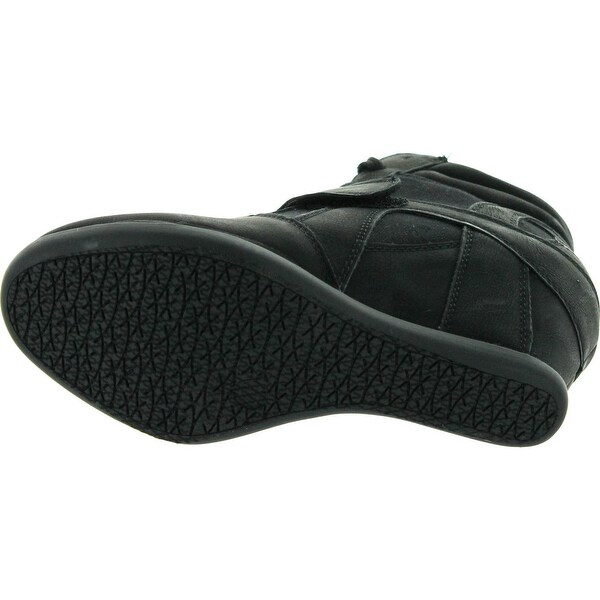 hidden wedge black sneakers