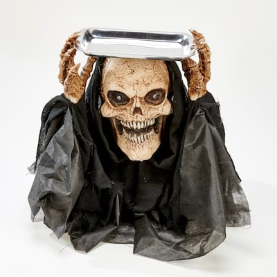 20" Animated Lifesize Groundbreaker Holding Candy Dish