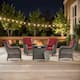 Option Grey Wicker Red Cushion