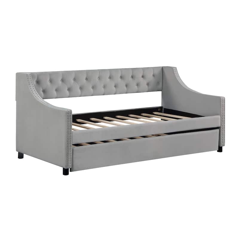 Daybed with Trundle Upholstered Tufted Sofa Bed,full Size